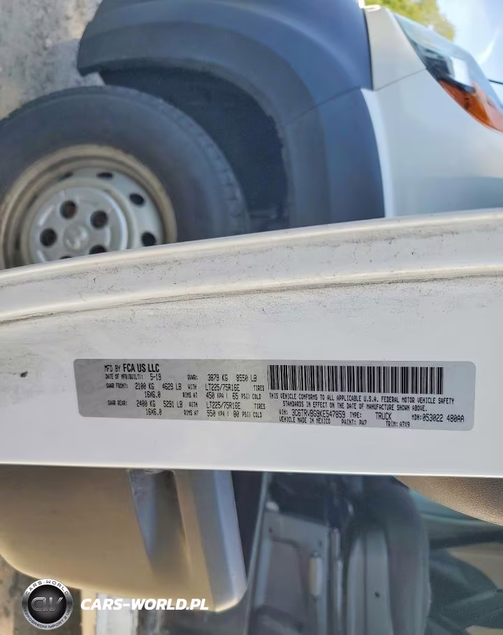 2019 Ram Promaster 1500 Delivery Van VIN:3C6TRVBG9KE547859 - 13