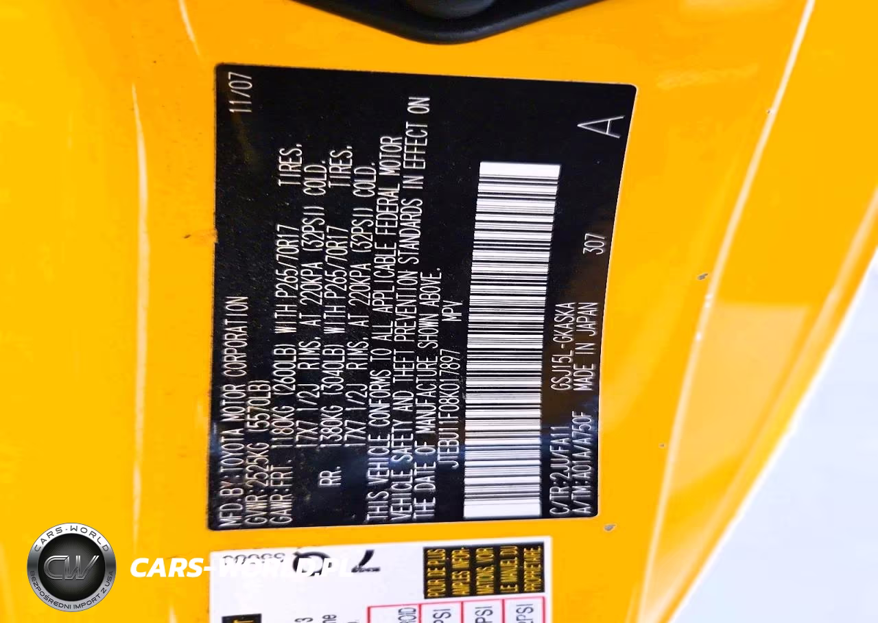 2008 Toyota Fj Cruiser Base VIN:JTEBU11F08K017897 - 13