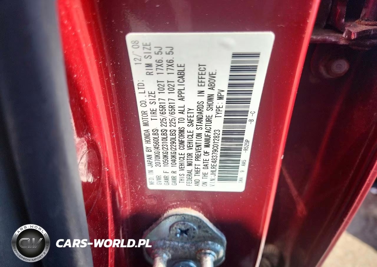 2009 Honda Cr-V Lx VIN:JHLRE48379C012823 - 13