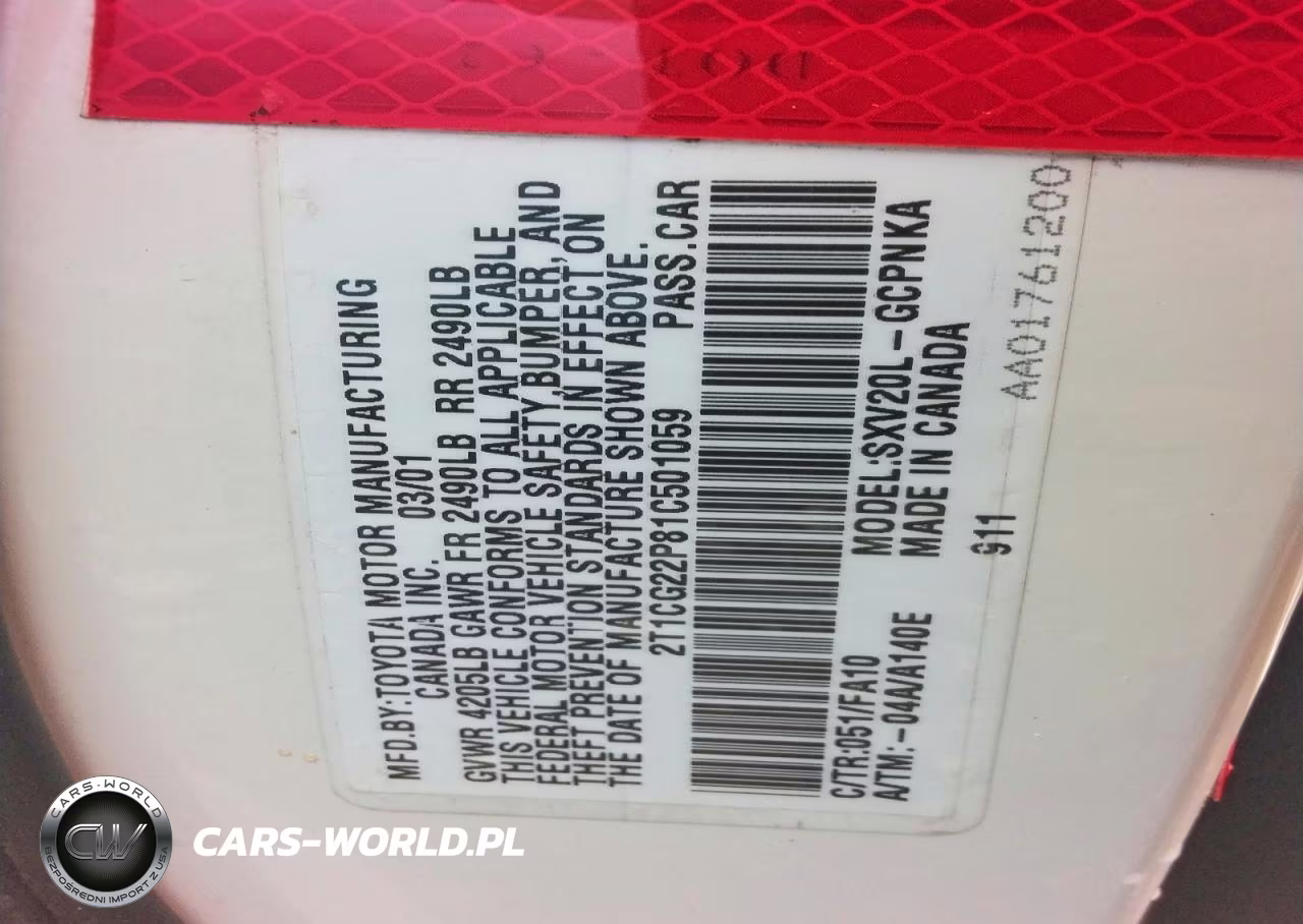 2001 Toyota Camry Solara Se VIN:2T1CG22P81C501059 - 13