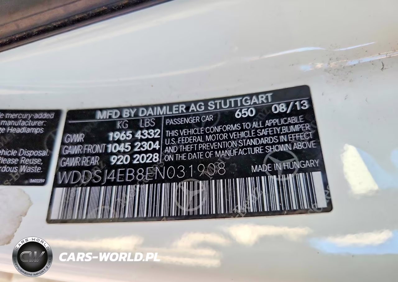 2014 Mercedes-Benz Cla 250 VIN:WDDSJ4EB8EN031908 - 12
