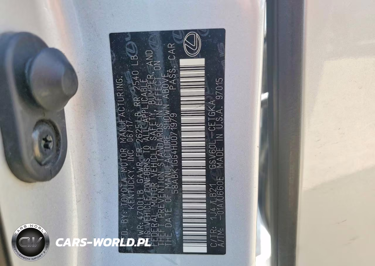 2017 Lexus Es 350 VIN:58ABK1GG4HU071979 - 12