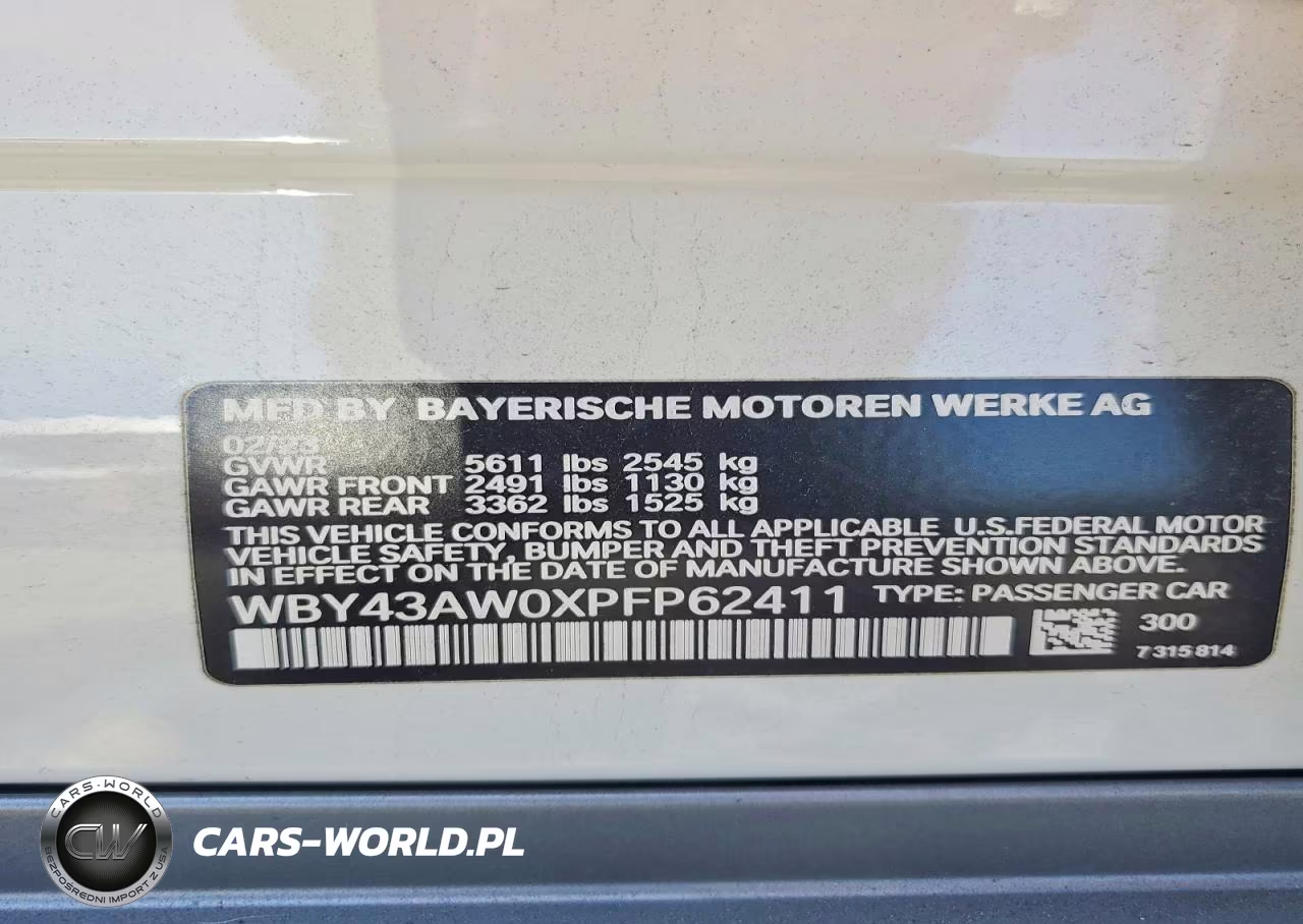 2023 BMW I4 Edrive 35 VIN:WBY43AW0XPFP62411 - 13