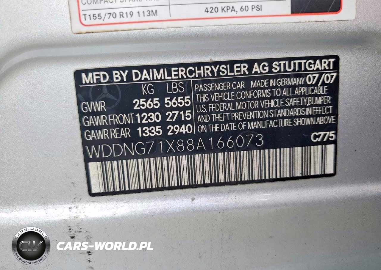 2008 Mercedes-Benz S 550 VIN:WDDNG71X88A166073 - 12