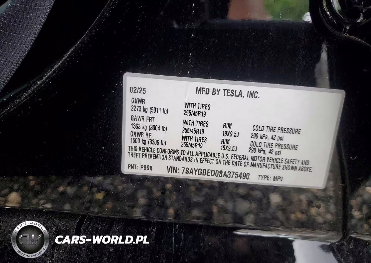2025 Tesla Model Y VIN:7SAYGDED0SA375490 - 12