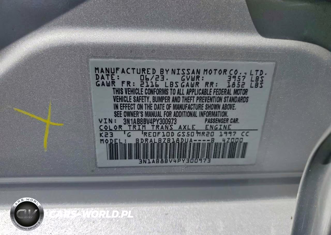 2023 Nissan Sentra S VIN:3N1AB8BV4PY300973 - 12