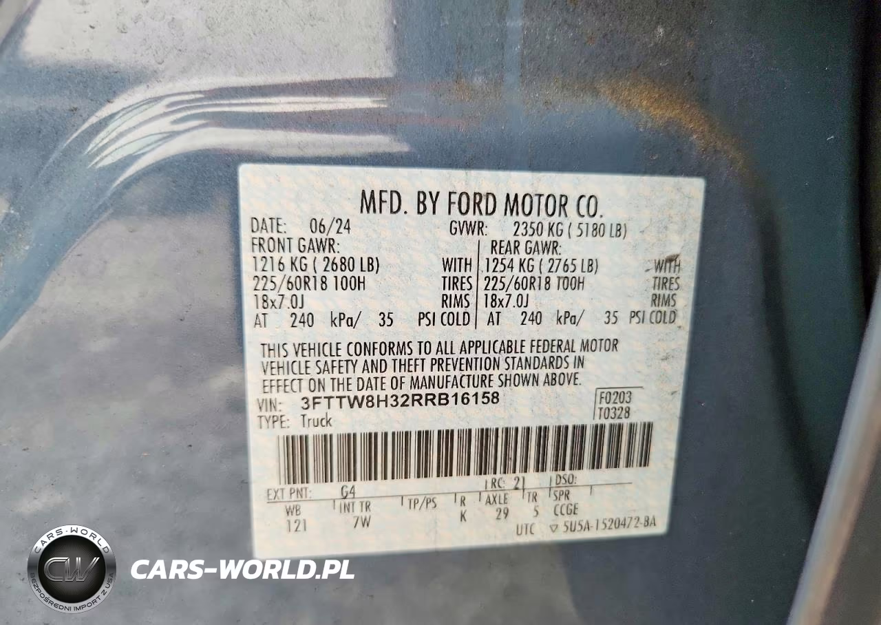 2024 Ford Maverick Xlt VIN:3FTTW8H32RRB16158 - 12
