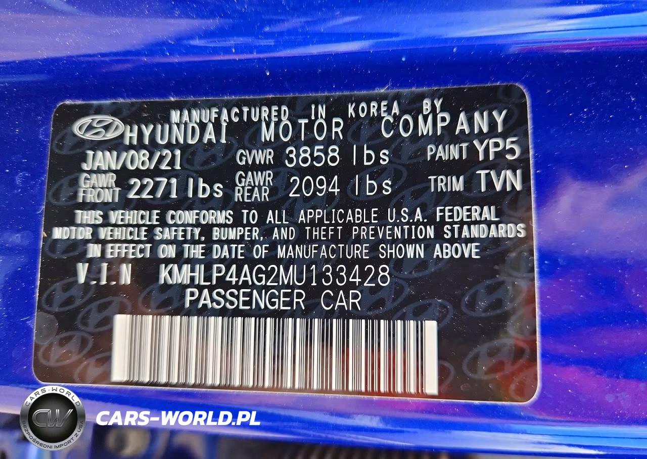 2021 Hyundai Elantra Limited VIN:KMHLP4AG2MU133428 - 13