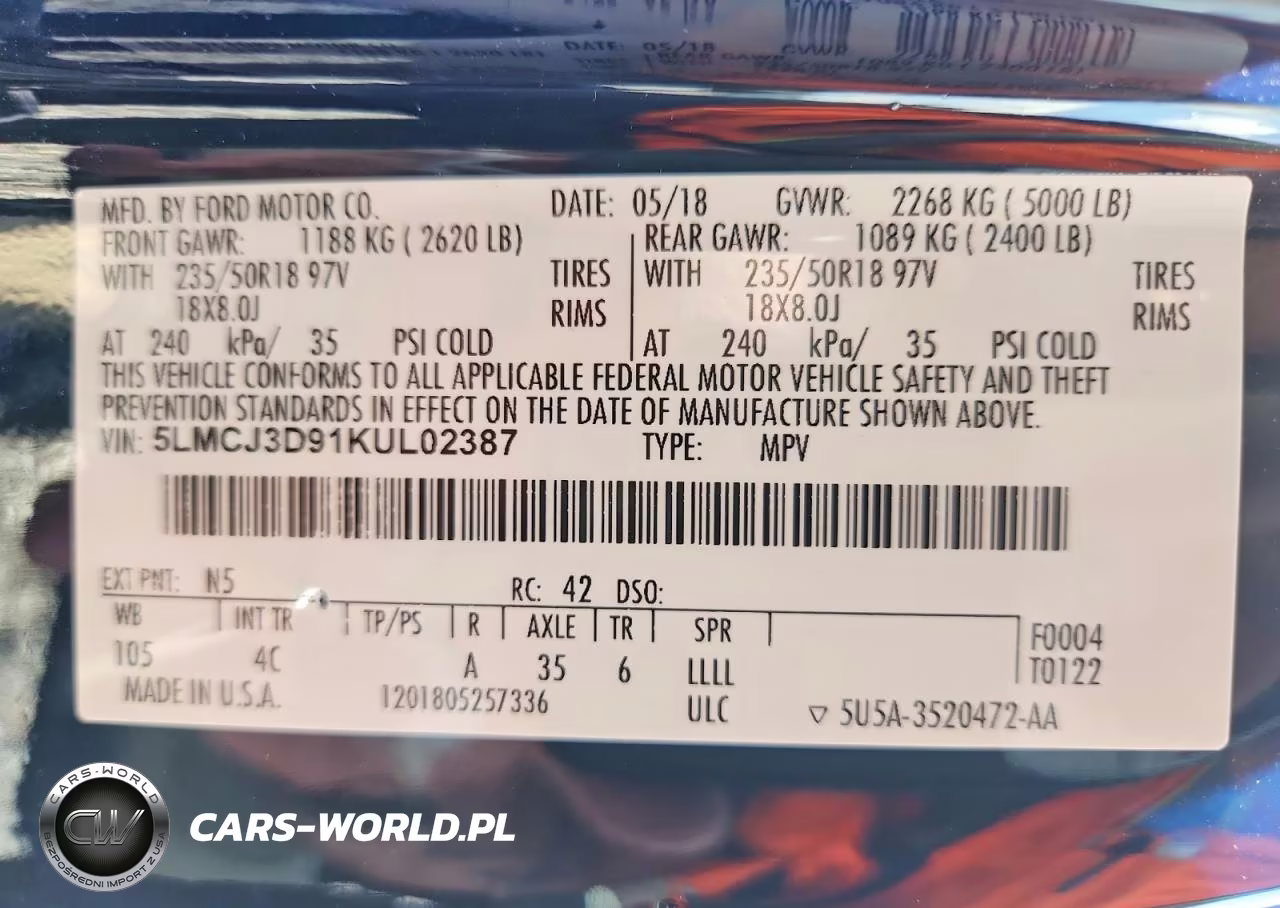 2019 Lincoln Mkc Reserve VIN:5LMCJ3D91KUL02387 - 13