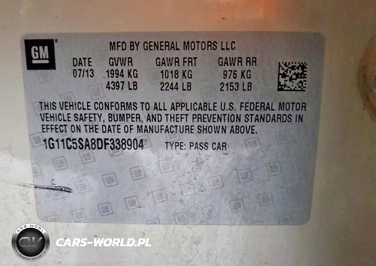 2013 Chevrolet Malibu 1Lt VIN:1G11C5SA8DF338904 - 12