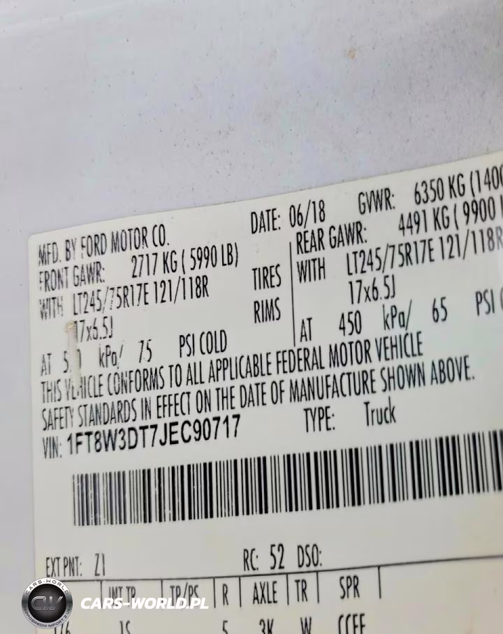 2018 Ford F350 Super Duty VIN:1FT8W3DT7JEC90717 - 12