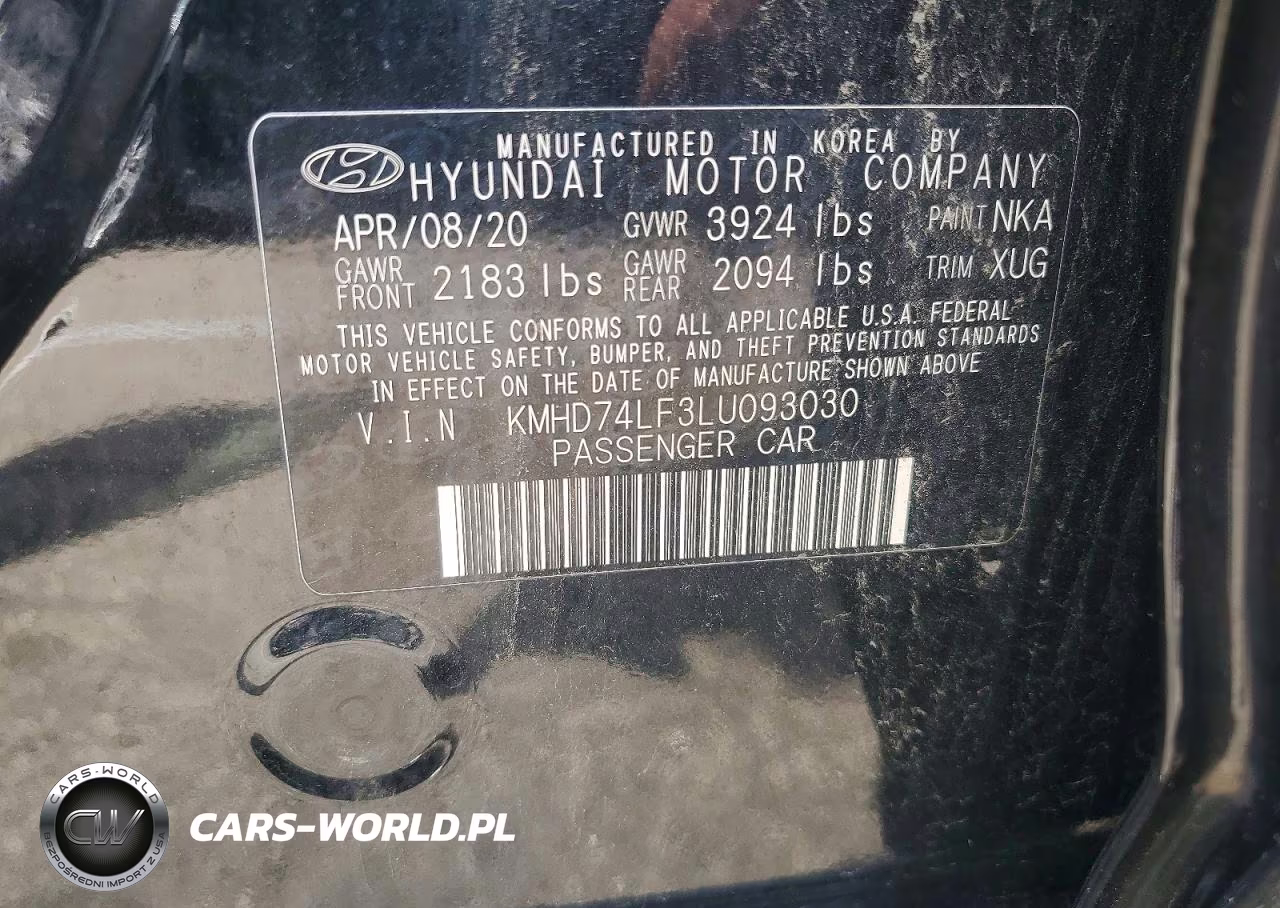 2020 Hyundai Elantra Se VIN:KMHD74LF3LU093030 - 12