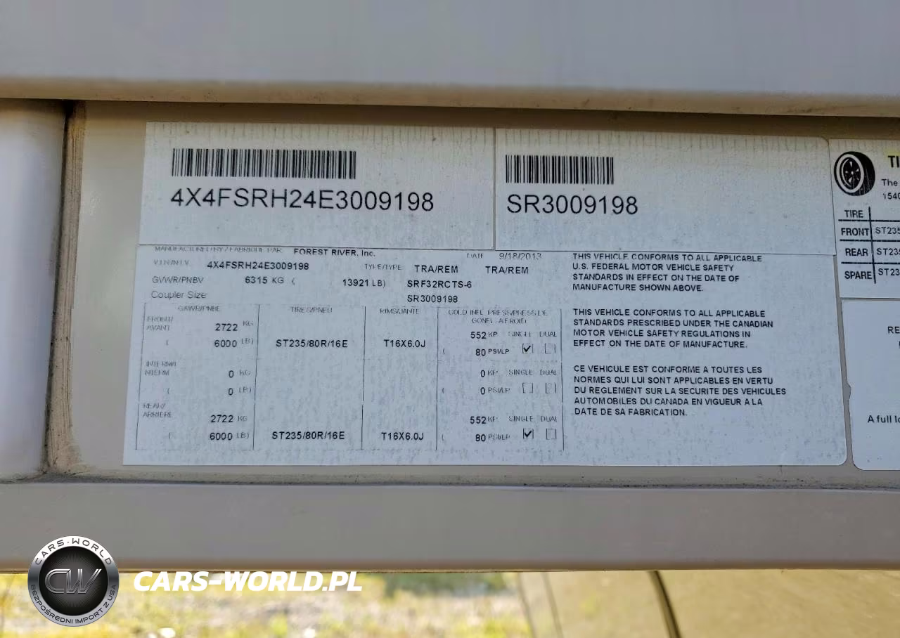 2014 Forest River Sabre Camper VIN:4X4FSRH24E3009198 - 10