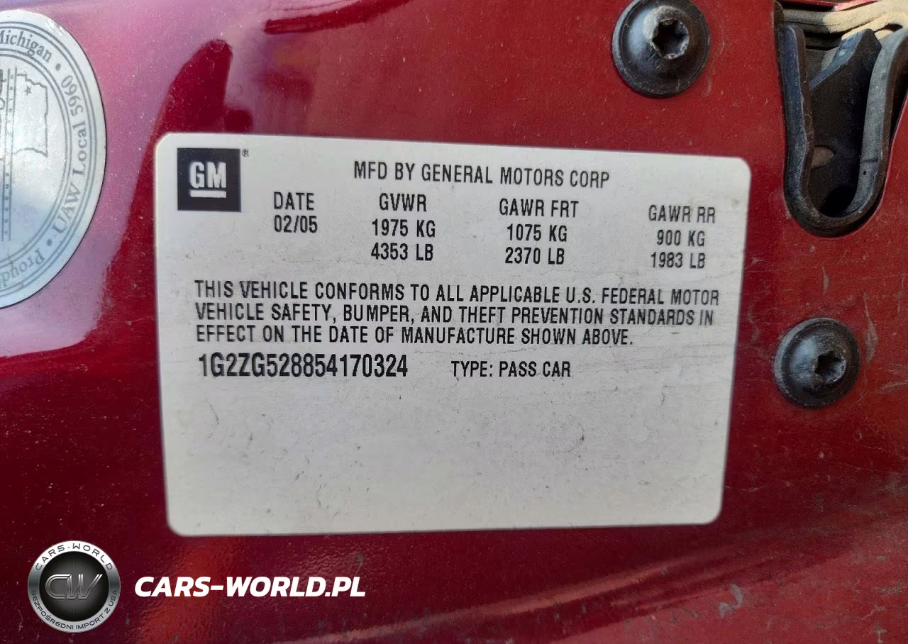 2005 Pontiac G6 VIN:1G2ZG528854170324 - 12