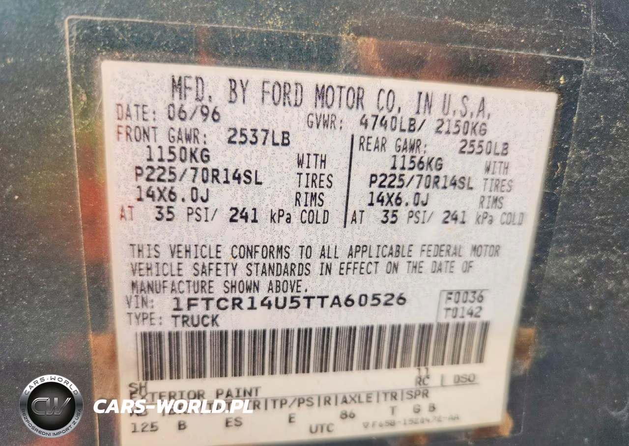 1996 Ford Ranger Super Cab VIN:1FTCR14U5TTA60526 - 12
