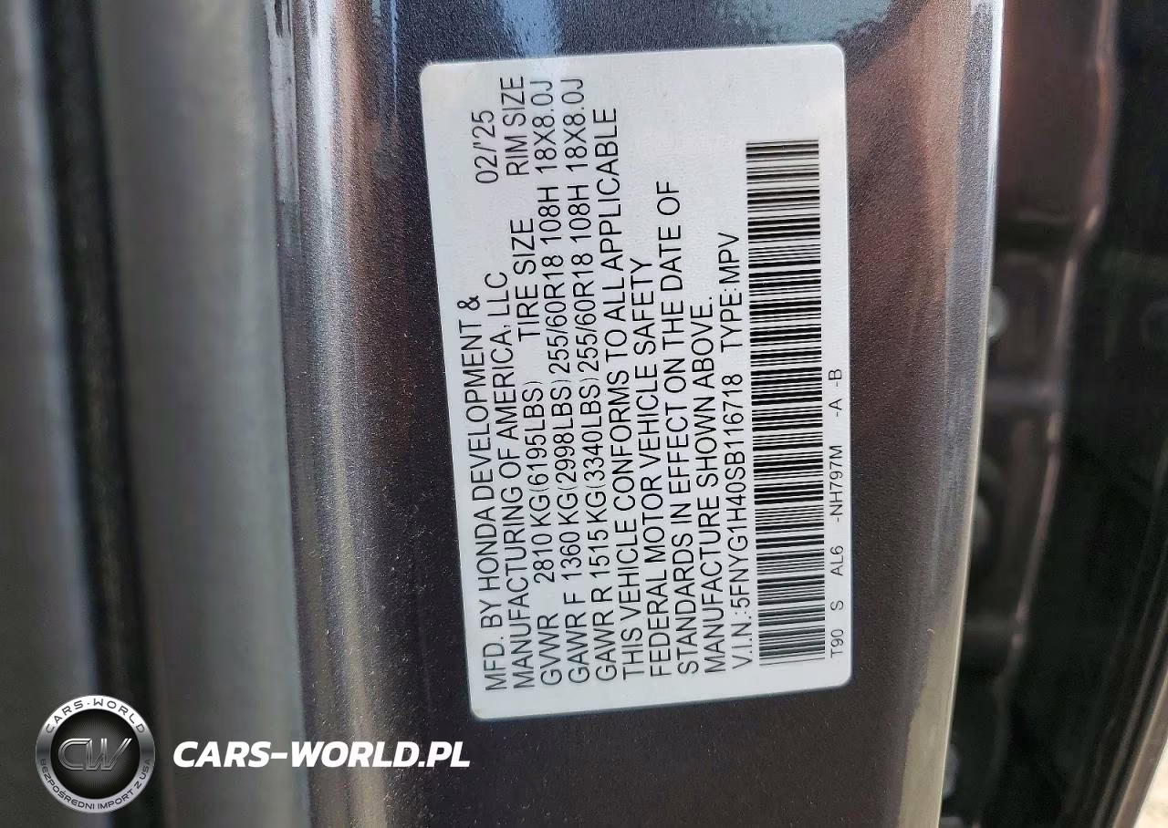 2025 Honda Pilot Exl VIN:5FNYG1H40SB116718 - 13