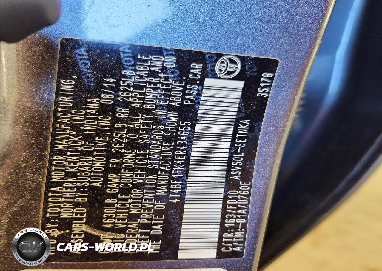 2014 Toyota Camry Le VIN:4T4BF1FK4ER434655 - 12