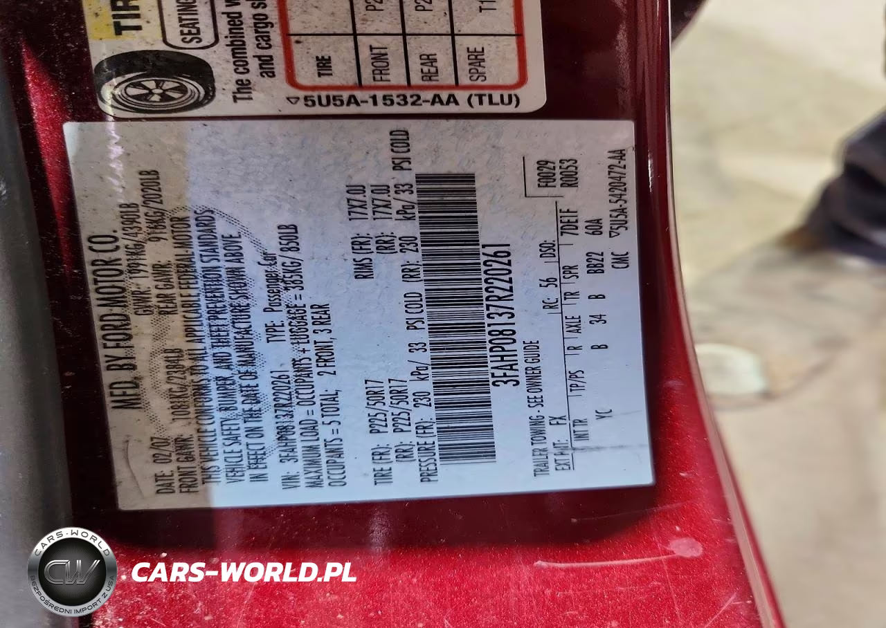 2007 Ford Fusion VIN:3FAHP08137R220261 - 12