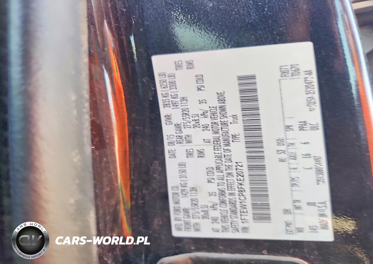 2015 Ford F150 Supercrew VIN:1FTEW1CP8FKE20721 - 12