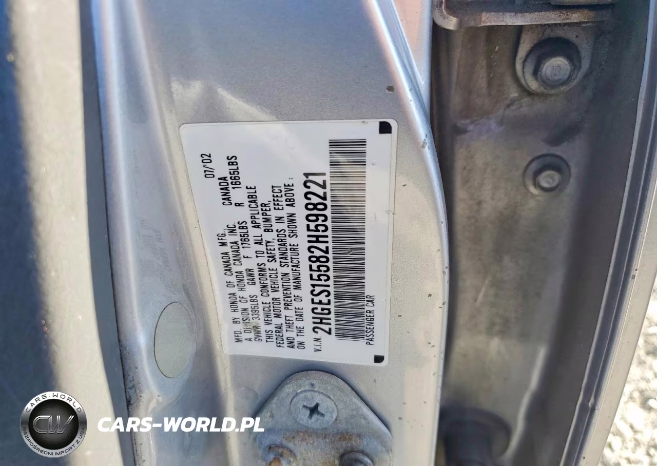 2002 Honda Civic Lx VIN:2HGES15582H598221 - 12