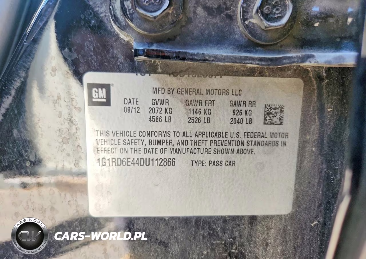 2013 Chevrolet Volt VIN:1G1RD6E44DU112866 - 12