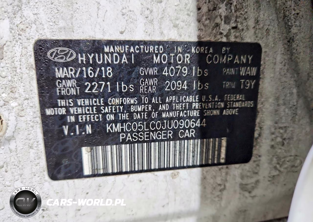 2018 Hyundai Ioniq Limited VIN:KMHC05LC0JU090644 - 13