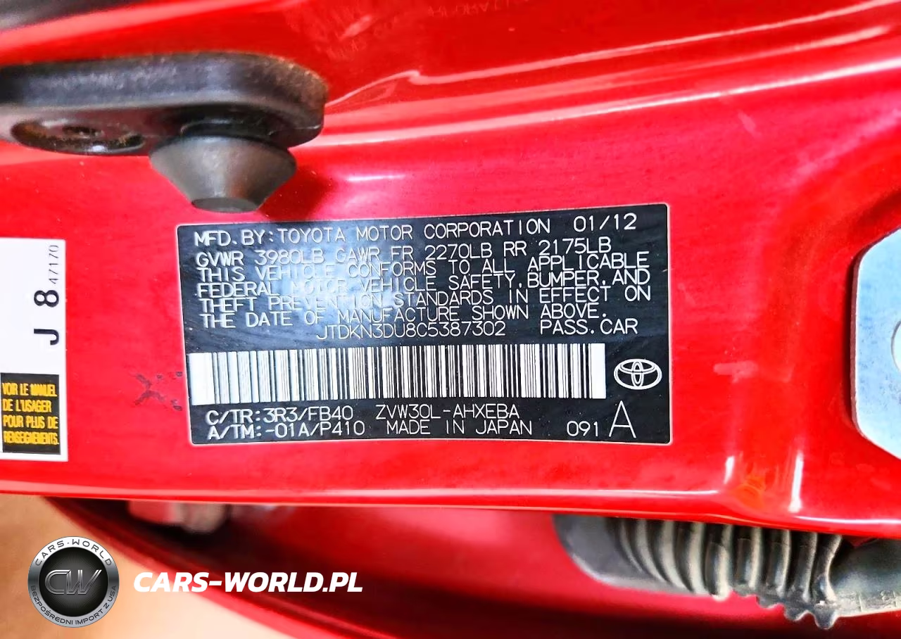 2012 Toyota Prius Three VIN:JTDKN3DU8C5387302 - 12