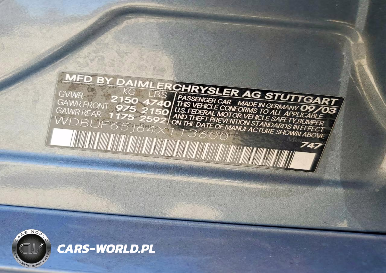 2004 Mercedes-Benz E 320 VIN:WDBUF65J64X113600 - 12