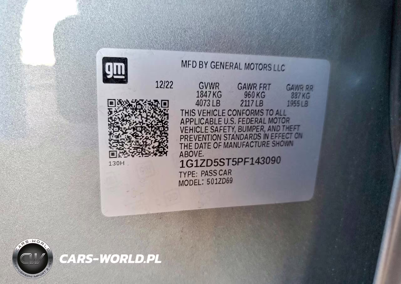 2023 Chevrolet Malibu Lt VIN:1G1ZD5ST5PF143090 - 12