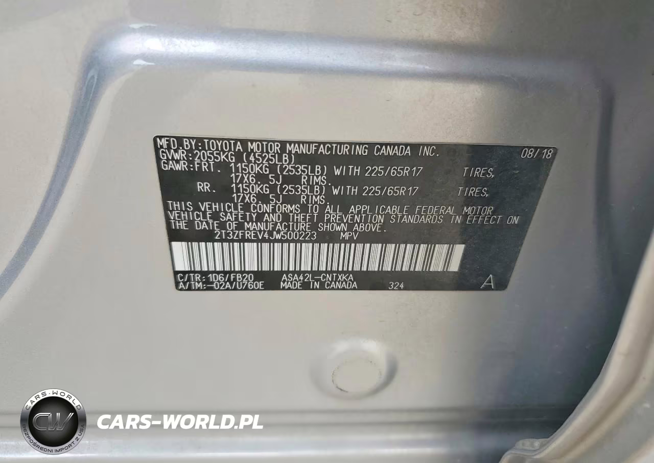 2018 Toyota Rav4 Le VIN:2T3ZFREV4JW500223 - 13