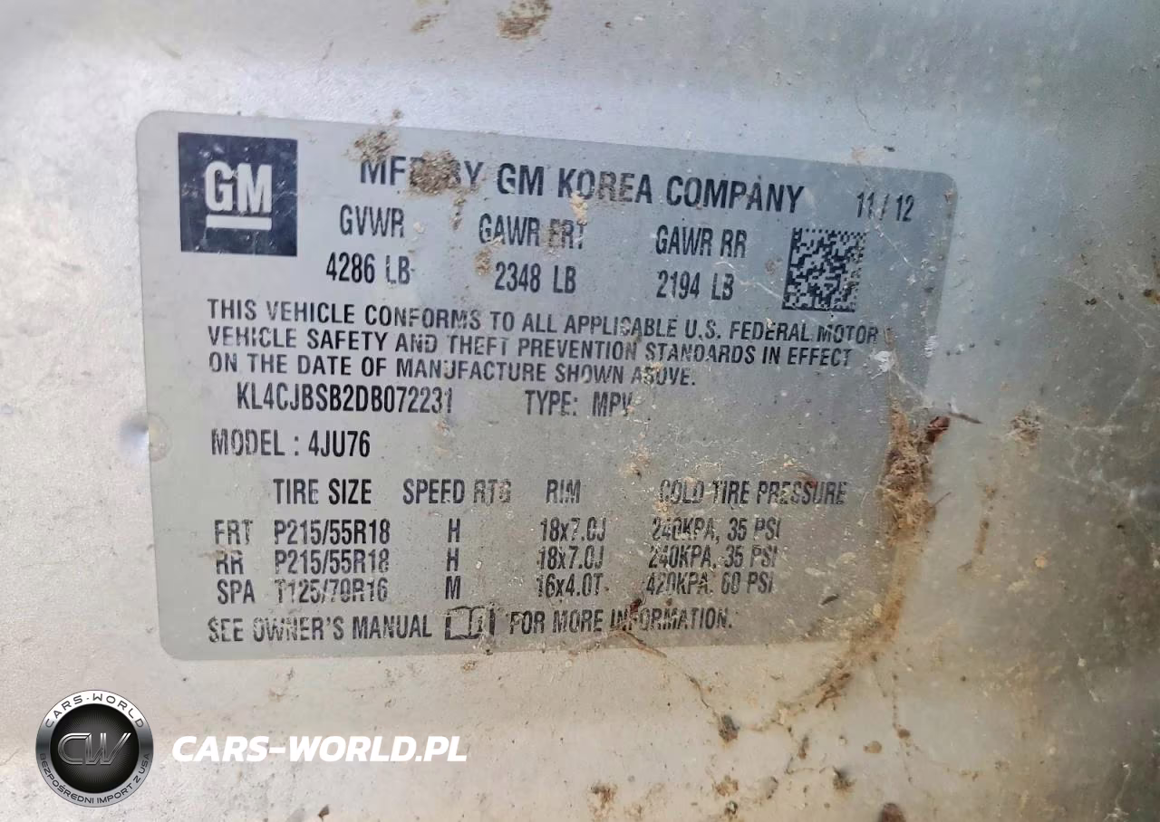 2013 Buick Encore Convenience VIN:KL4CJBSB2DB072231 - 13