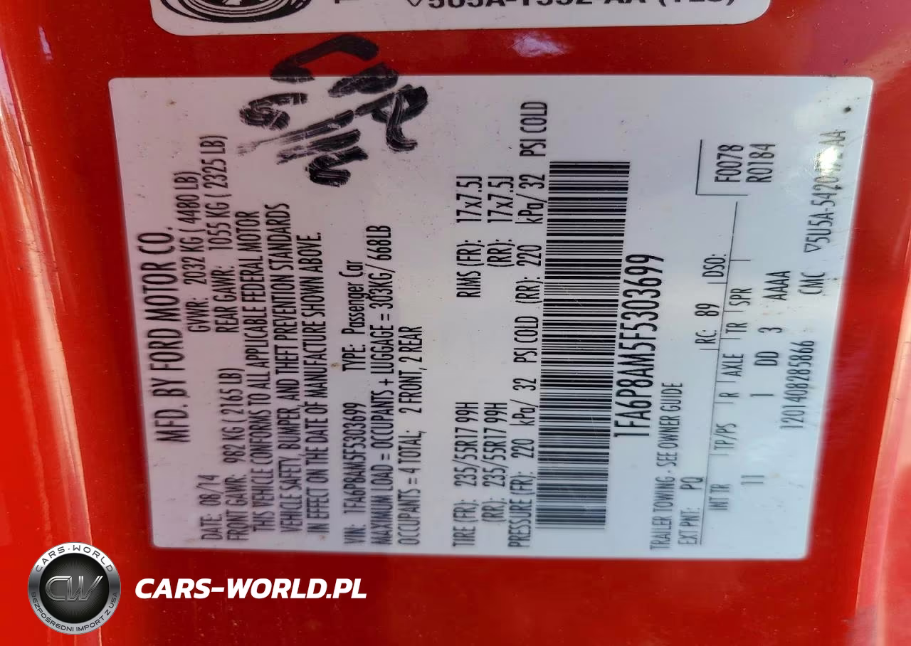 2015 Ford Mustang VIN:1FA6P8AM5F5303699 - 12