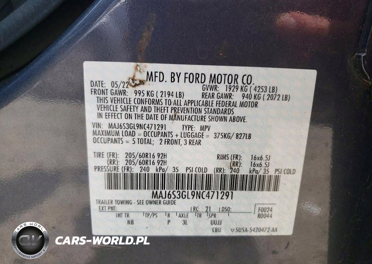 2022 Ford Ecosport Se VIN:MAJ6S3GL9NC471291 - 14