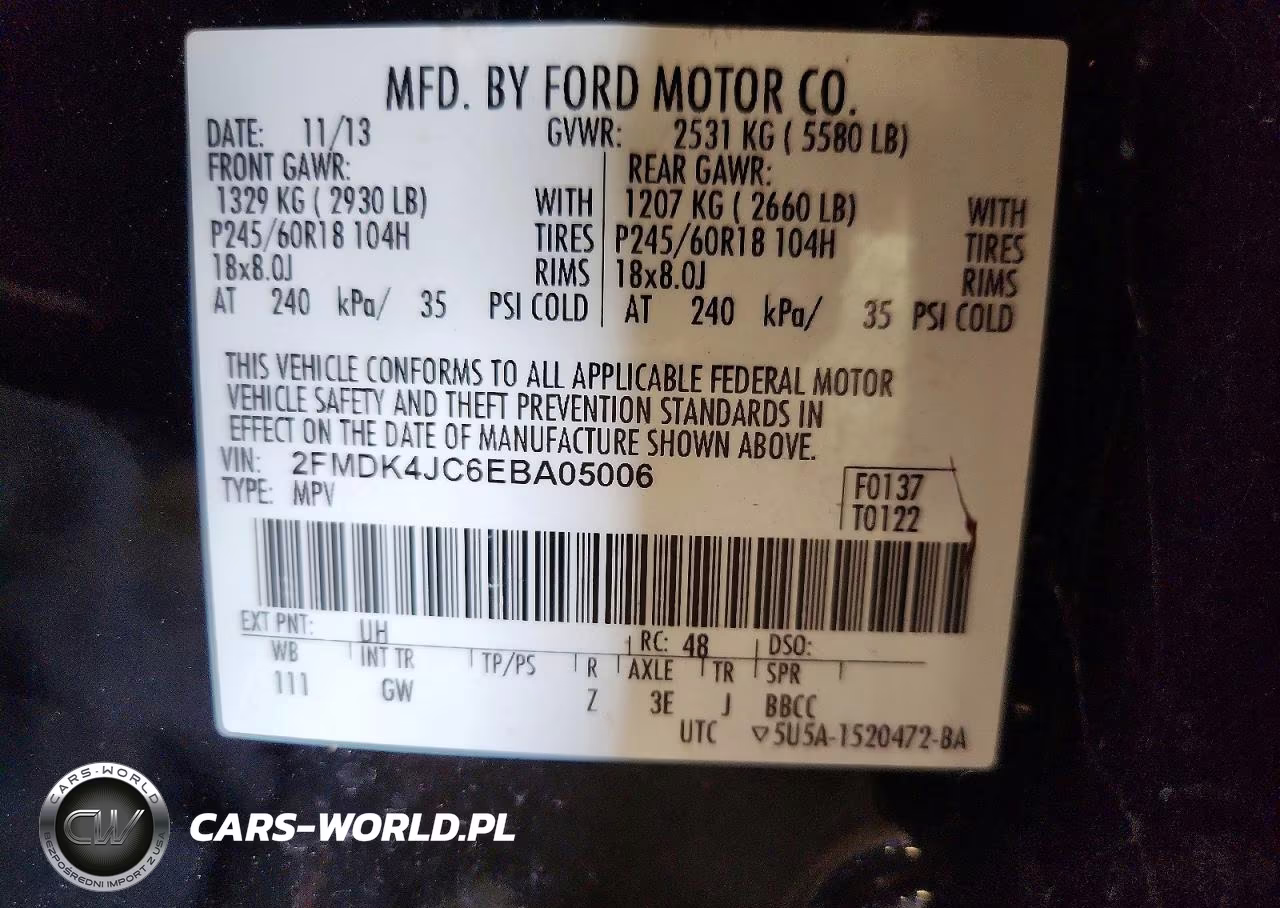 2014 Ford Edge Sel VIN:2FMDK4JC6EBA05006 - 13