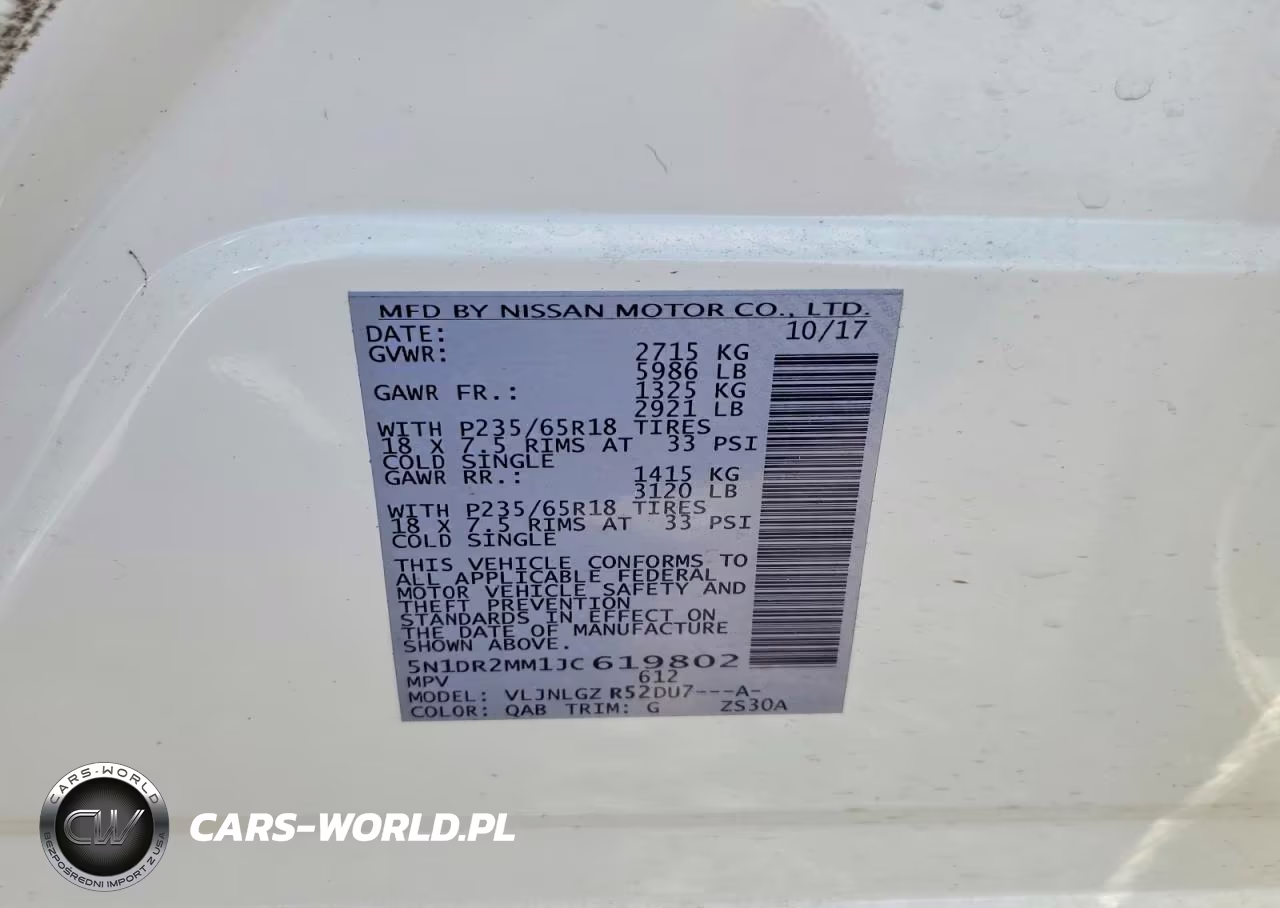 2018 Nissan Pathfinder Sl VIN:5N1DR2MM1JC619802 - 14