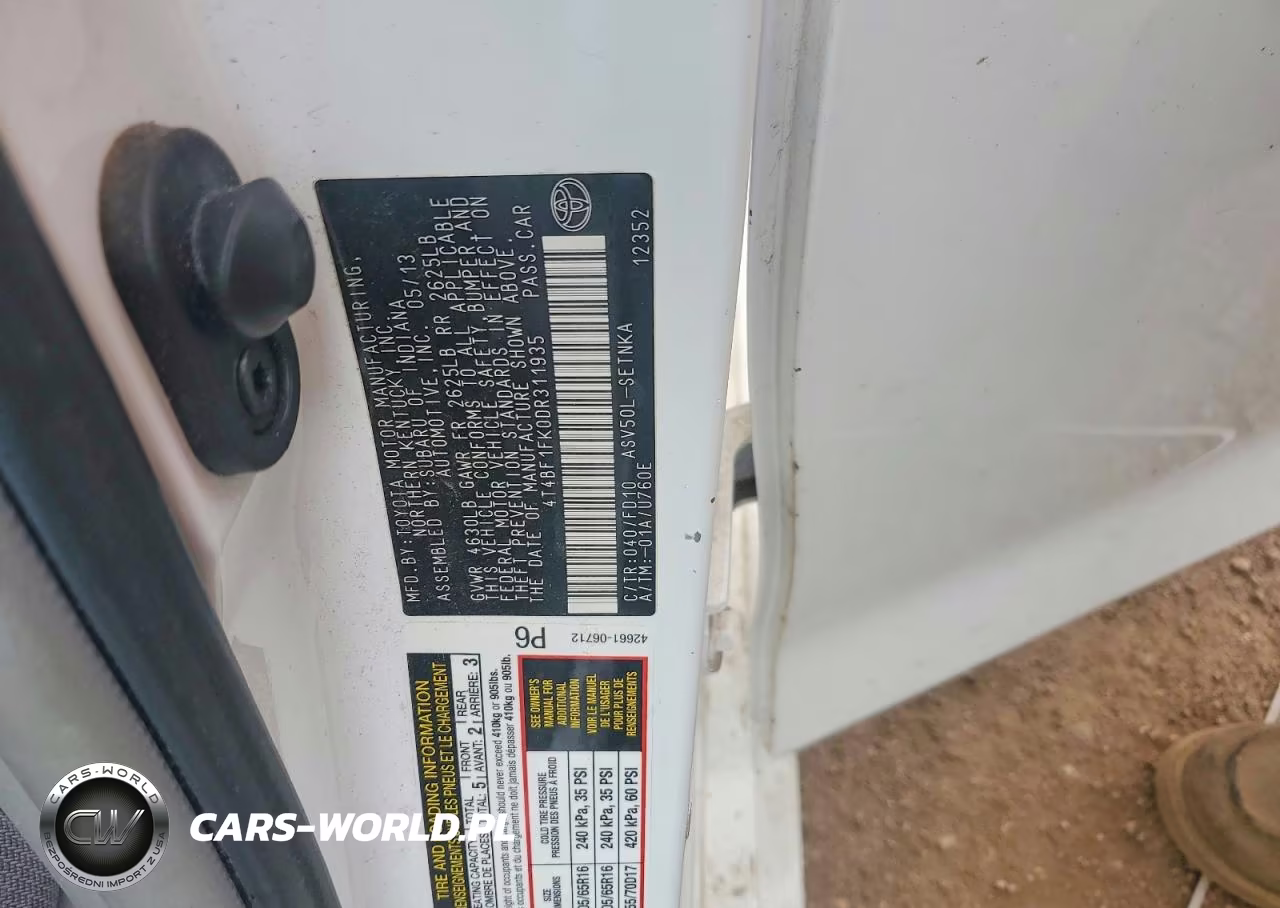 2013 Toyota Camry Le VIN:4T4BF1FK0DR311935 - 12