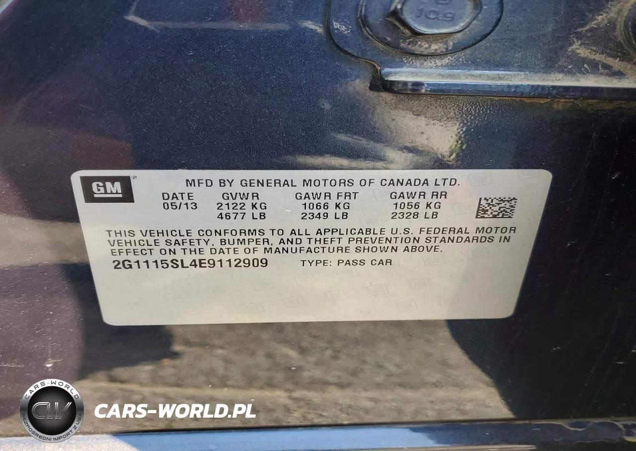 2014 Chevrolet Impala VIN:2G1115SL4E9112909 - 12