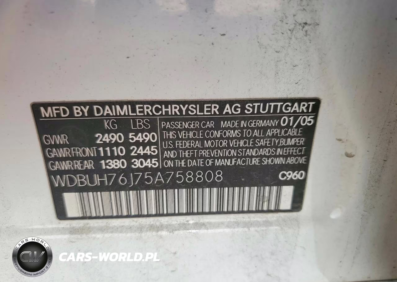 2005 Mercedes-Benz E 55 Amg VIN:WDBUH76J75A758808 - 12