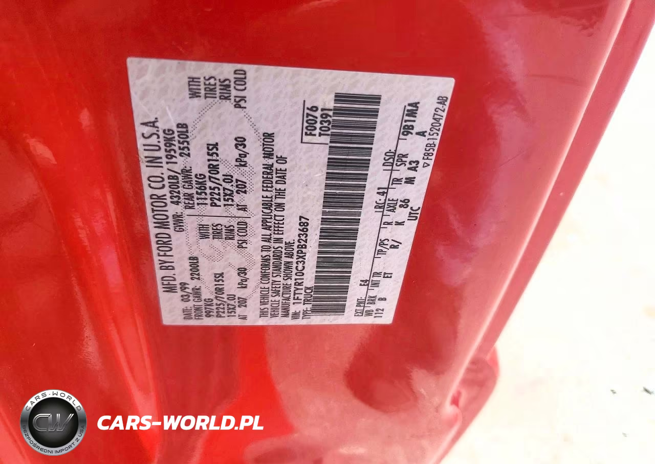 1999 Ford Ranger VIN:1FTYR10C3XPB23687 - 12