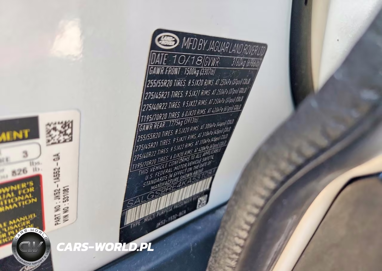 2019 Land Rover Range Rover 5.0L V8 Supercharged VIN:SALGS2RE4KA531081 - 13