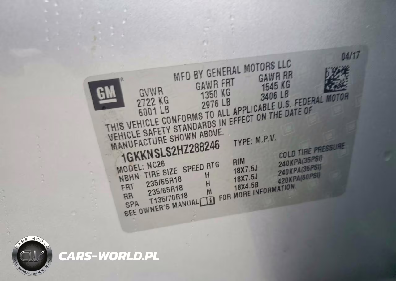 2017 GMC Acadia Sle VIN:1GKKNSLS2HZ288246 - 13