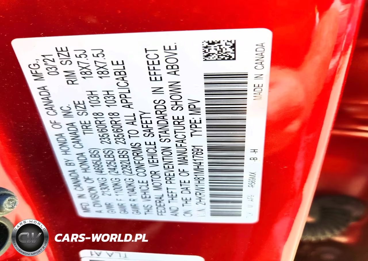 2021 Honda Cr-V Exl VIN:2HKRW1H81MH417691 - 12