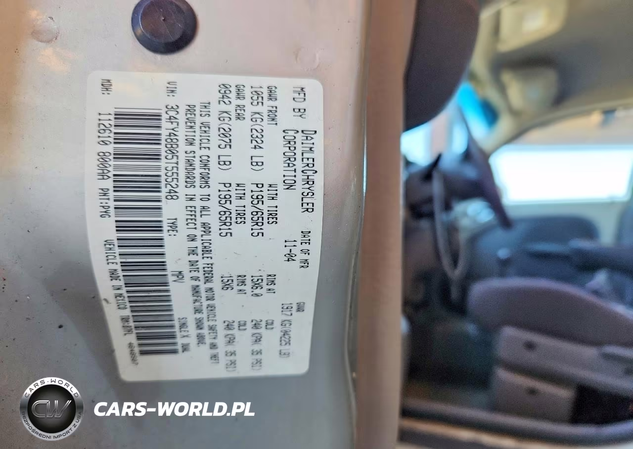2005 Chrysler Pt Cruiser VIN:3C4FY48B05T555248 - 12