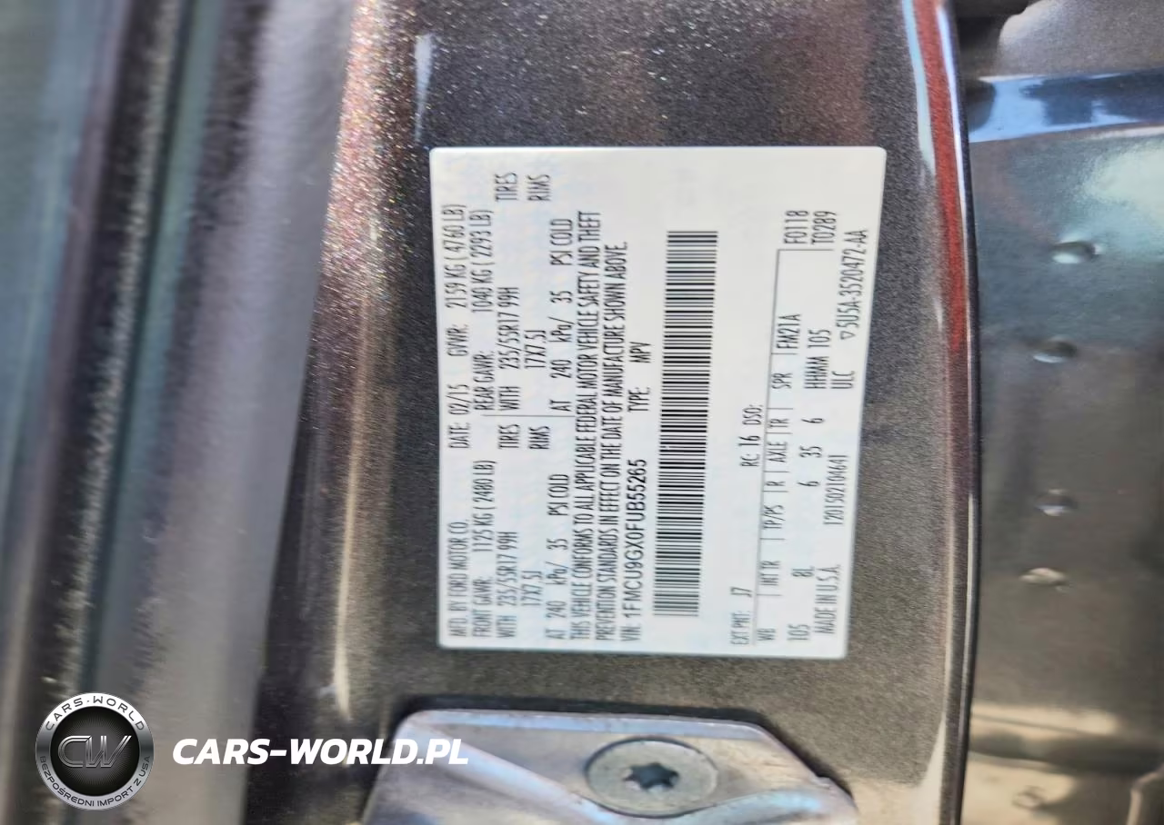 2015 Ford Escape Se VIN:1FMCU9GX0FUB55265 - 13