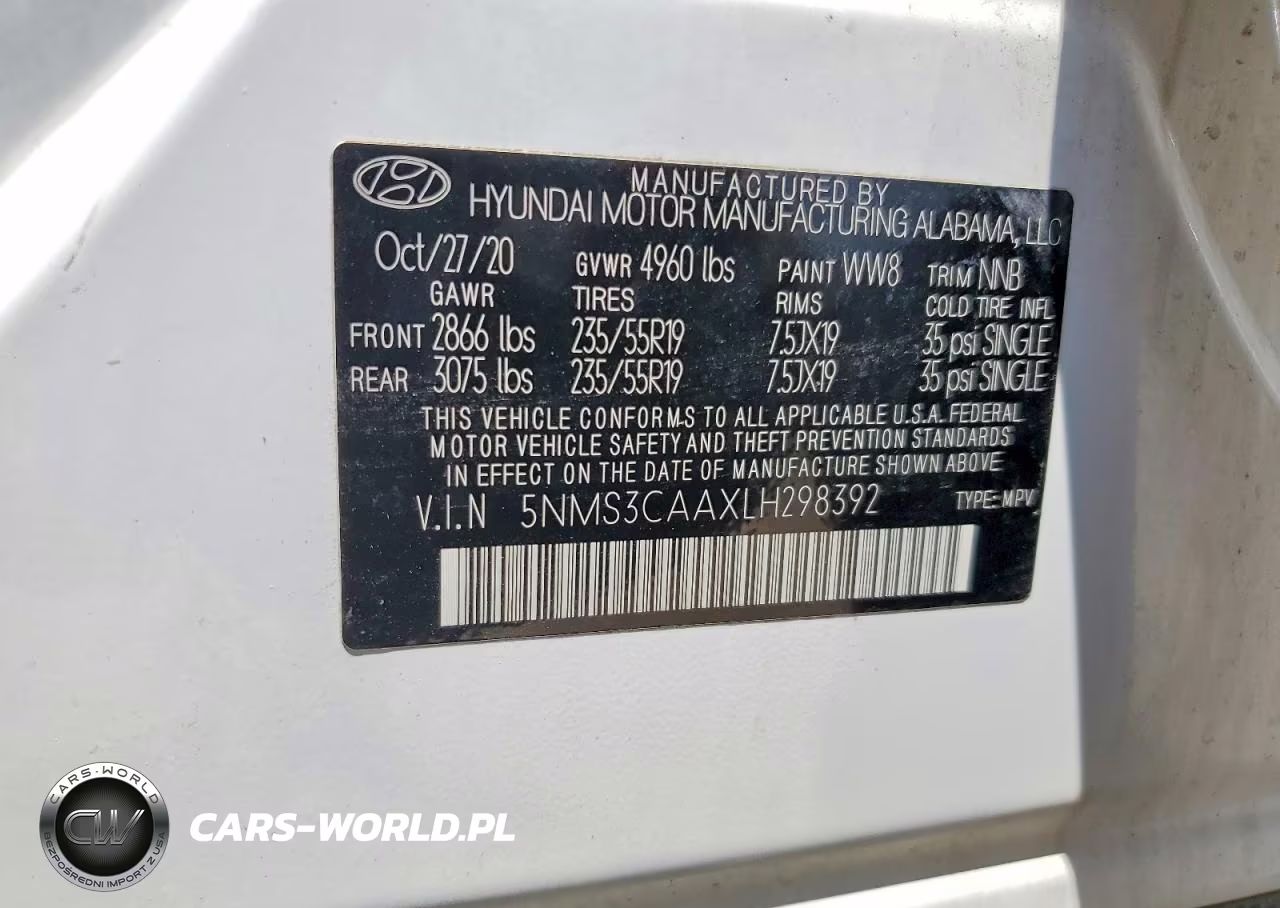 2020 Hyundai Santa Fe Sel 2.0T VIN:5NMS3CAAXLH298392 - 13