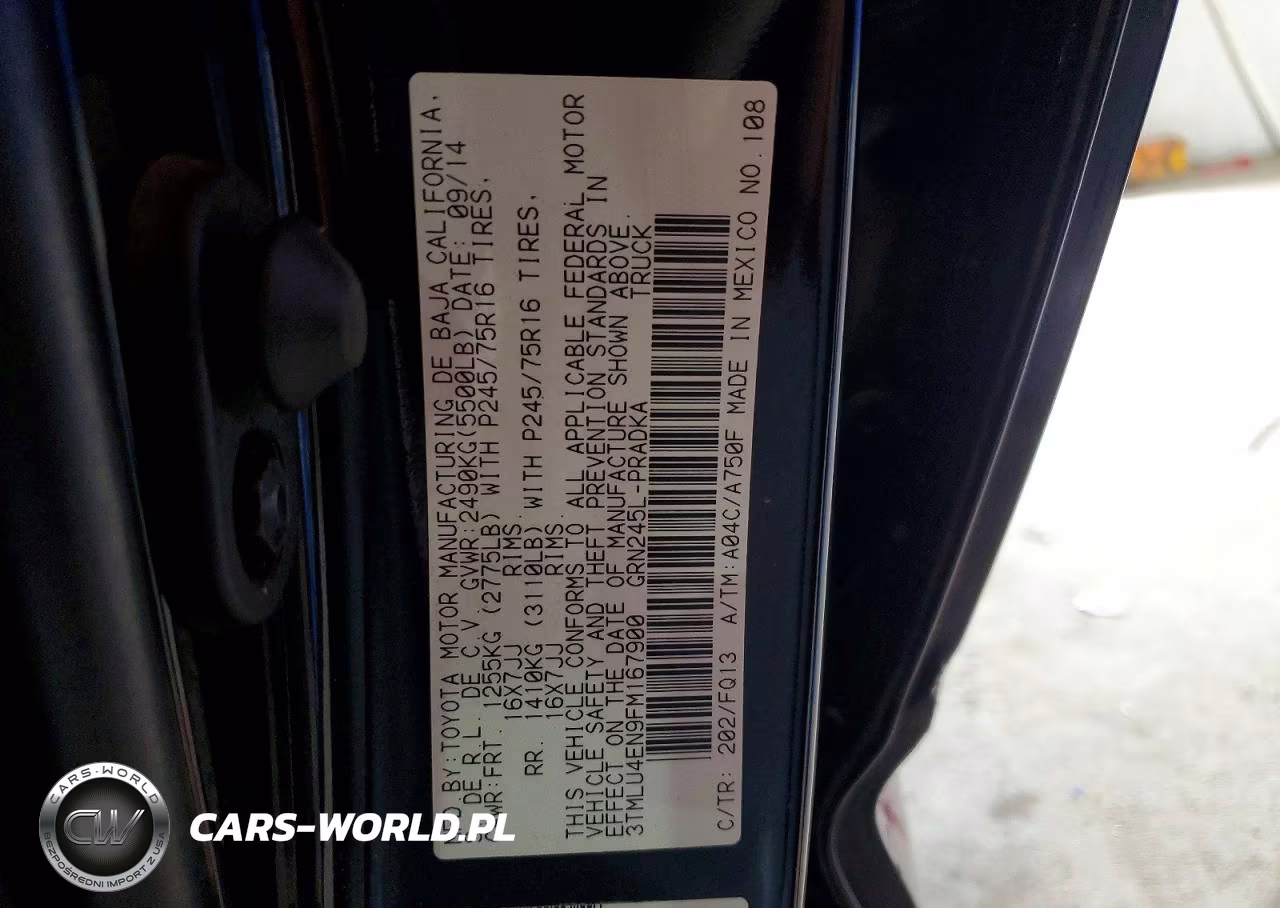2015 Toyota Tacoma V6 VIN:3TMLU4EN9FM167900 - 12