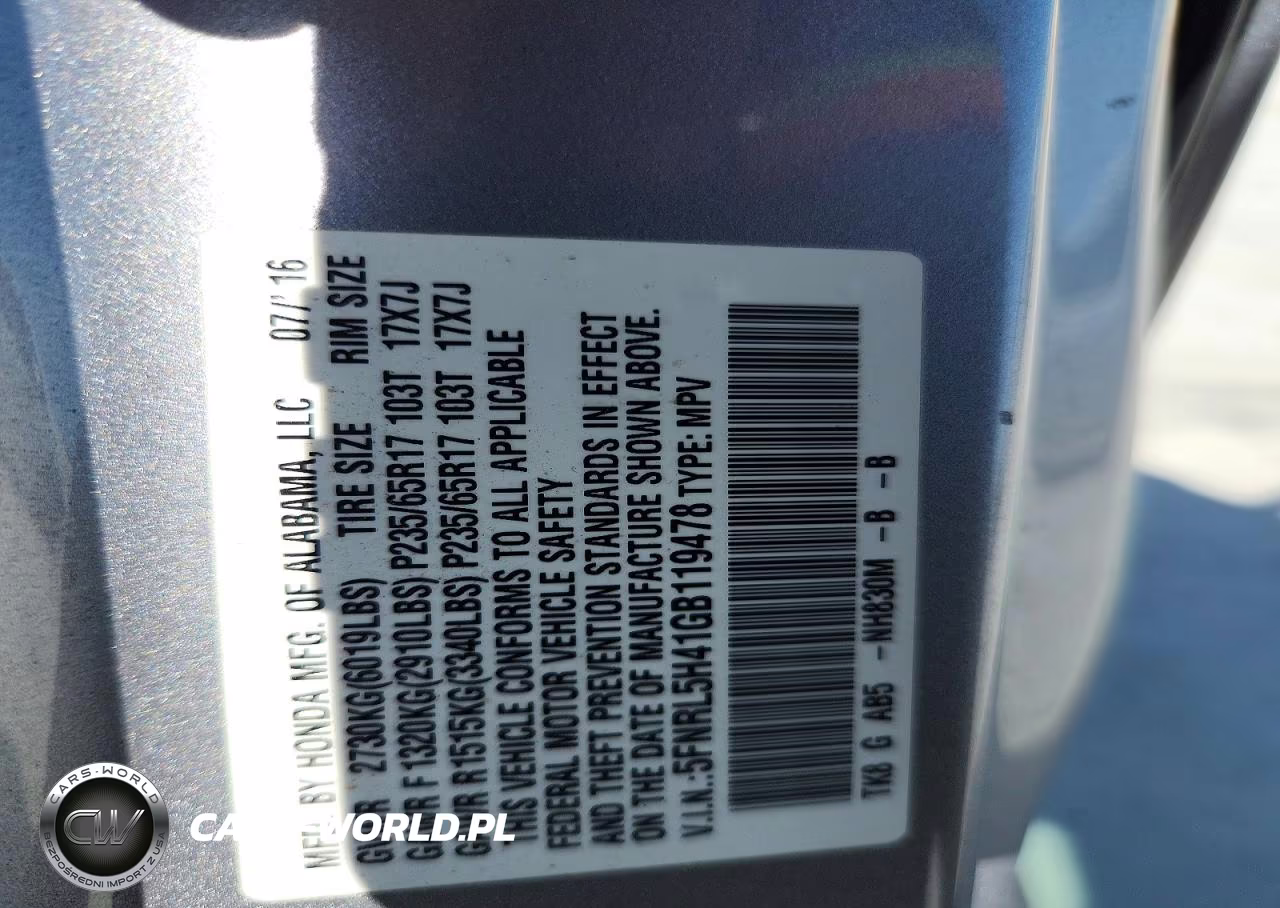 2016 Honda Odyssey Ex VIN:5FNRL5H41GB119478 - 13