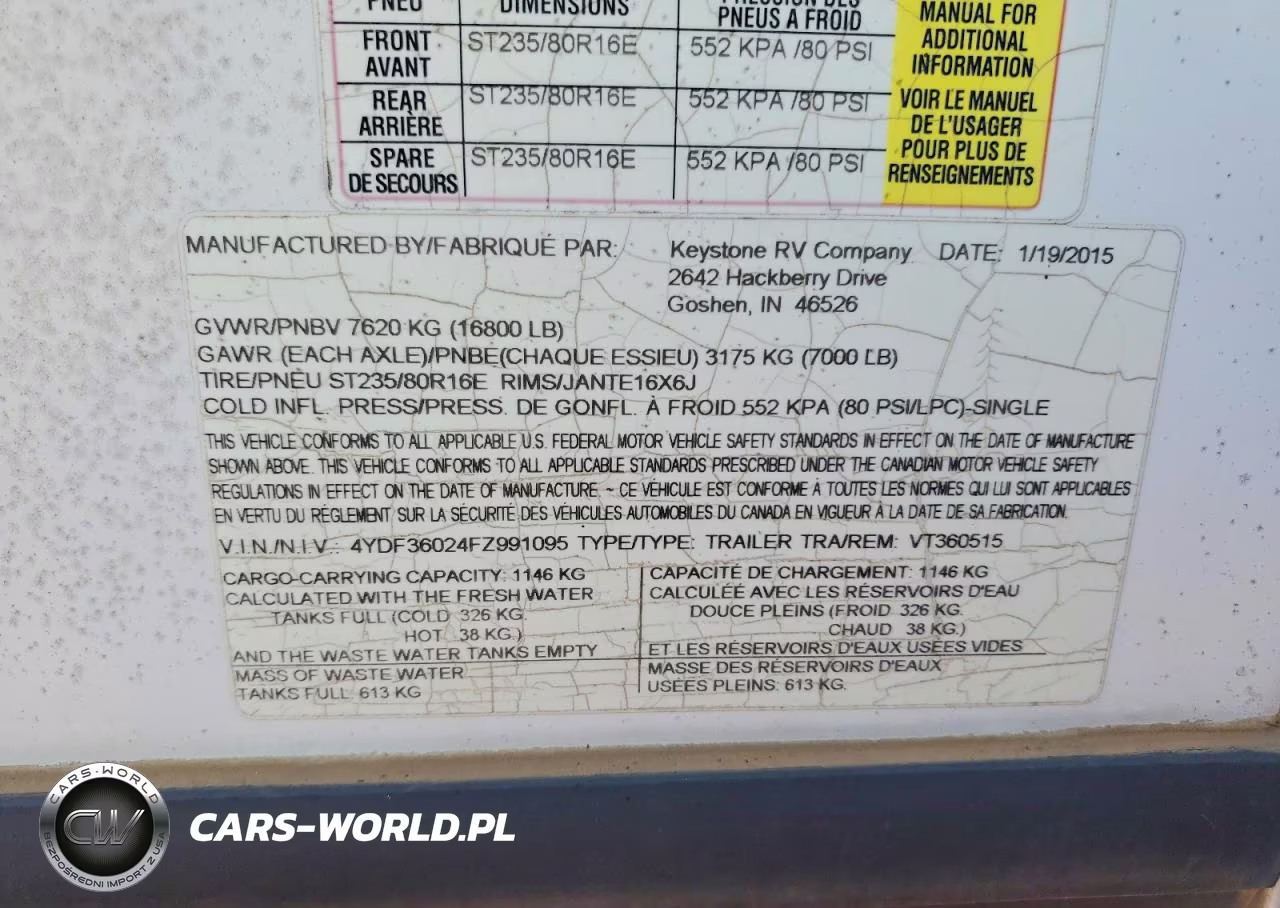2015 Keystone Voltage Camper VIN:4YDF36024FZ991095 - 10