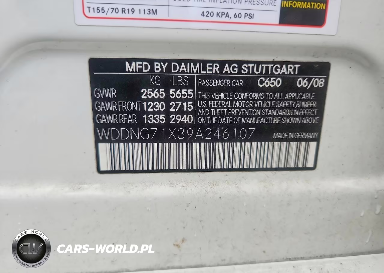 2009 Mercedes-Benz S 550 VIN:WDDNG71X39A246107 - 12