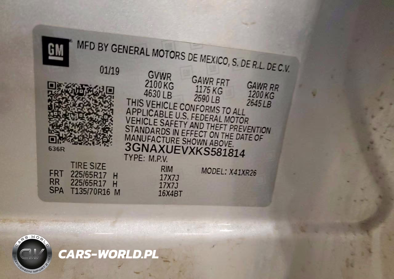 2019 Chevrolet Equinox Lt VIN:3GNAXUEVXKS581814 - 13